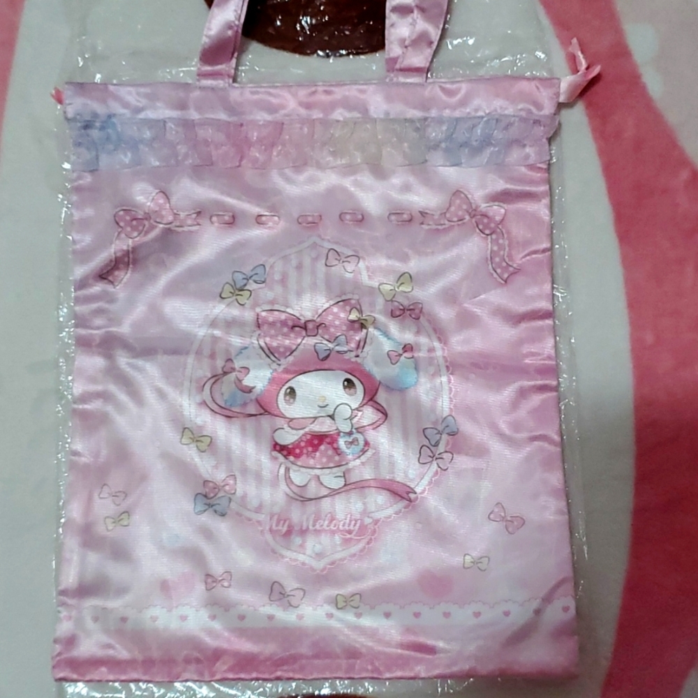 MyMelody Rainbow Drawstring Bag